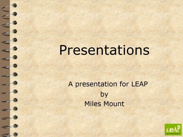 Presentations seminar